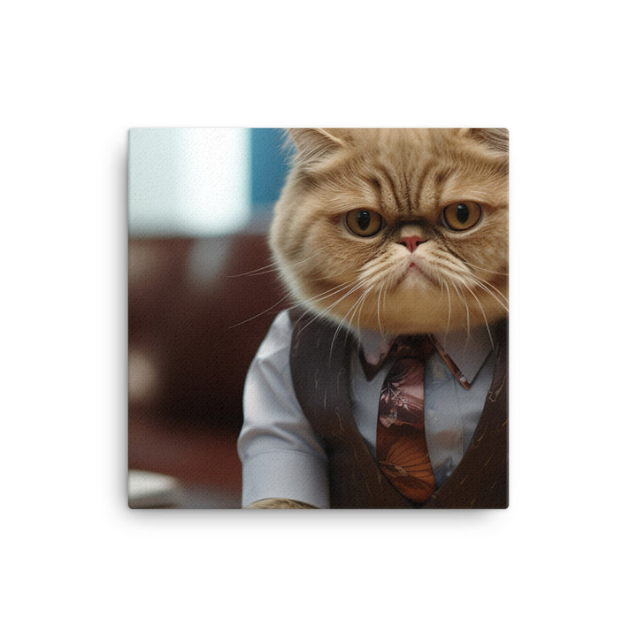 Exotic Shorthair Sales Consultant Canvas - PosterfyAI.com