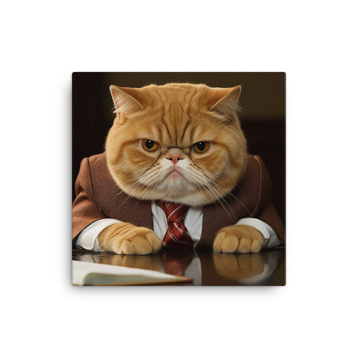 Exotic Shorthair Sales Consultant Canvas - PosterfyAI.com