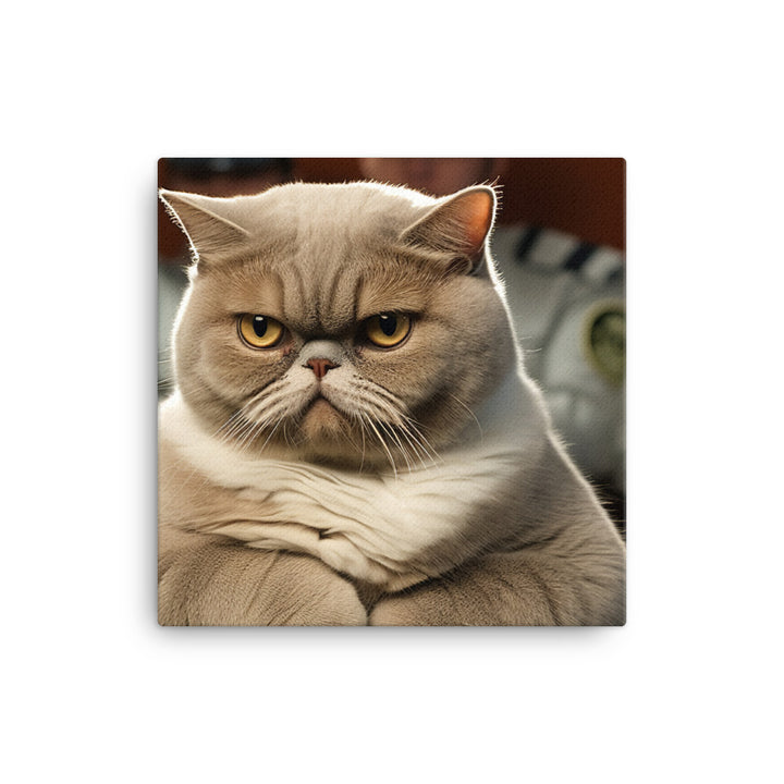 Exotic Shorthair Prison Officer Canvas - PosterfyAI.com