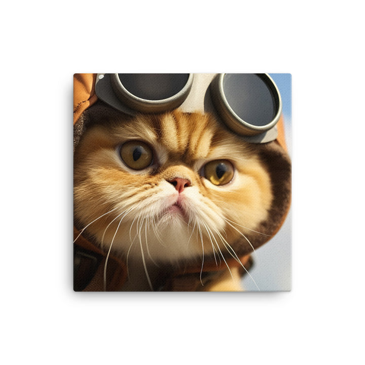 Exotic Shorthair Pilot Canvas - PosterfyAI.com