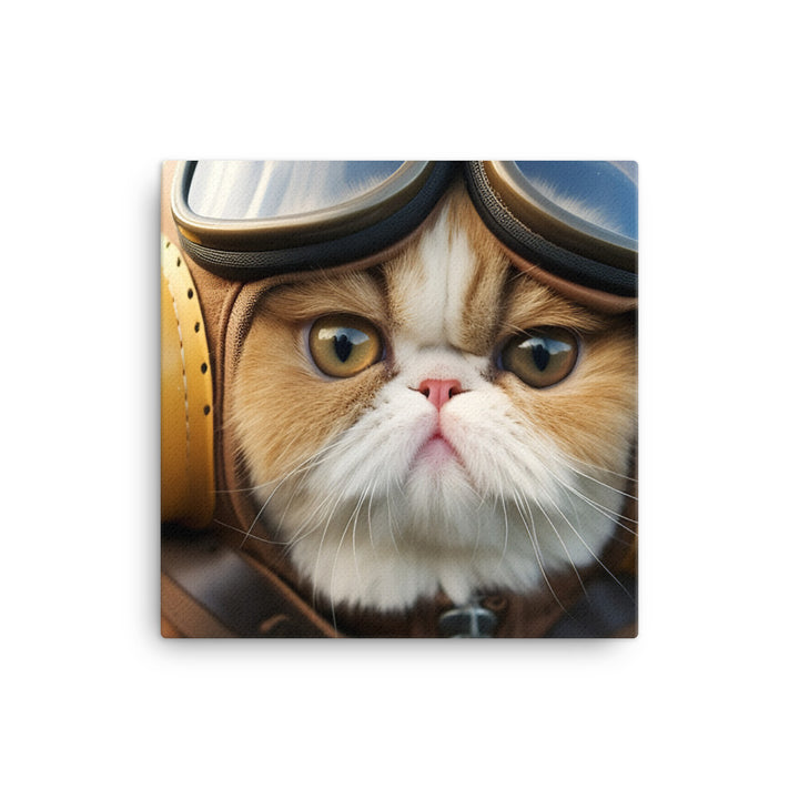 Exotic Shorthair Pilot Canvas - PosterfyAI.com