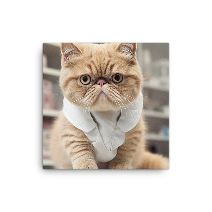 Exotic Shorthair Pharmacist Canvas - PosterfyAI.com