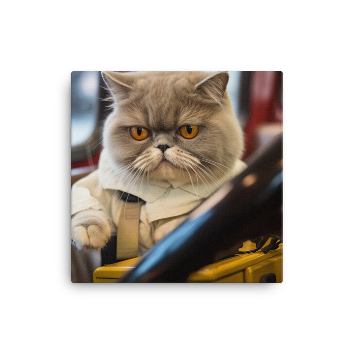 Exotic Shorthair Transit Operator Canvas - PosterfyAI.com