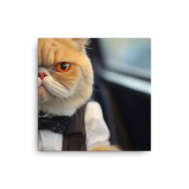 Exotic Shorthair Transit Operator Canvas - PosterfyAI.com