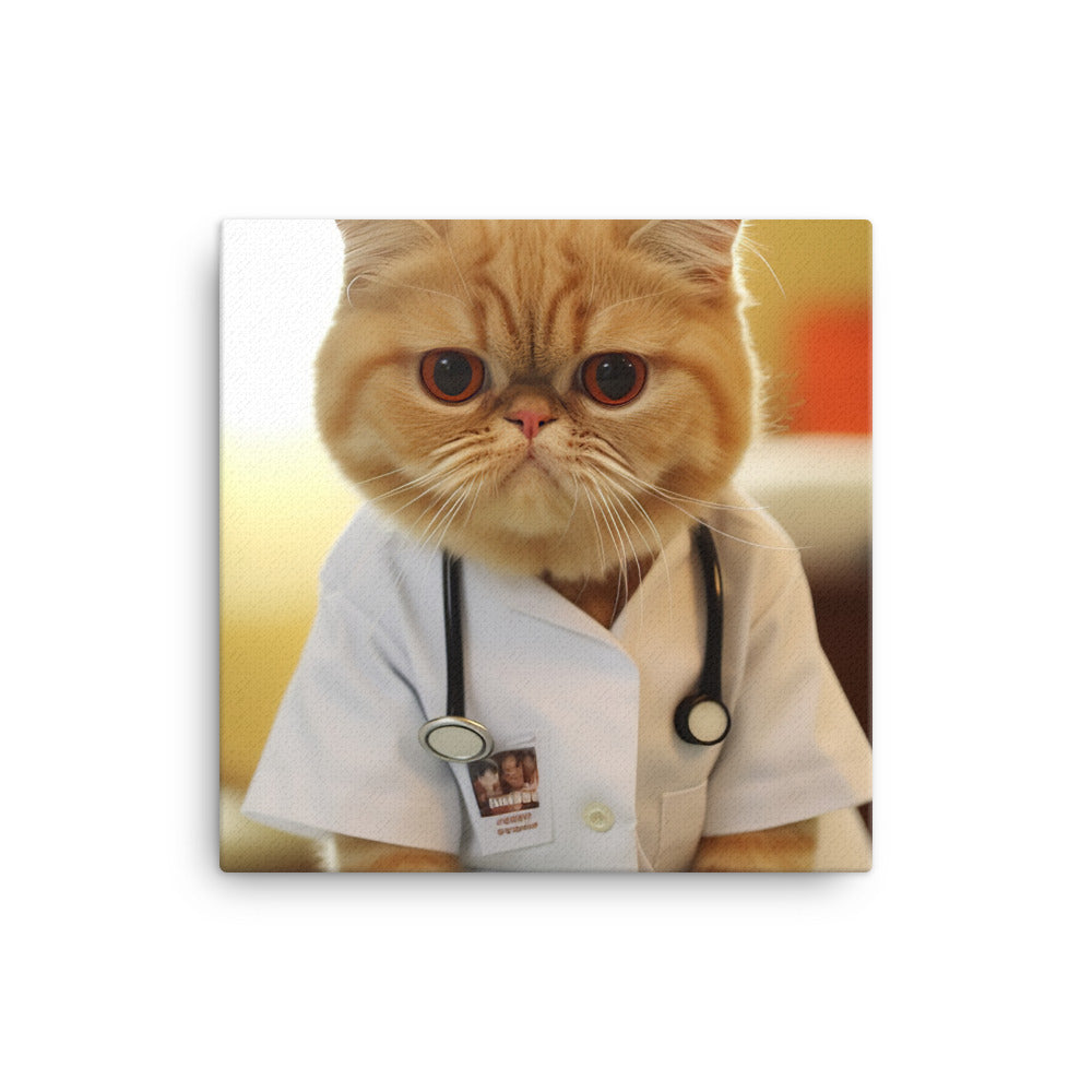 Exotic Shorthair Doctor Canvas - PosterfyAI.com