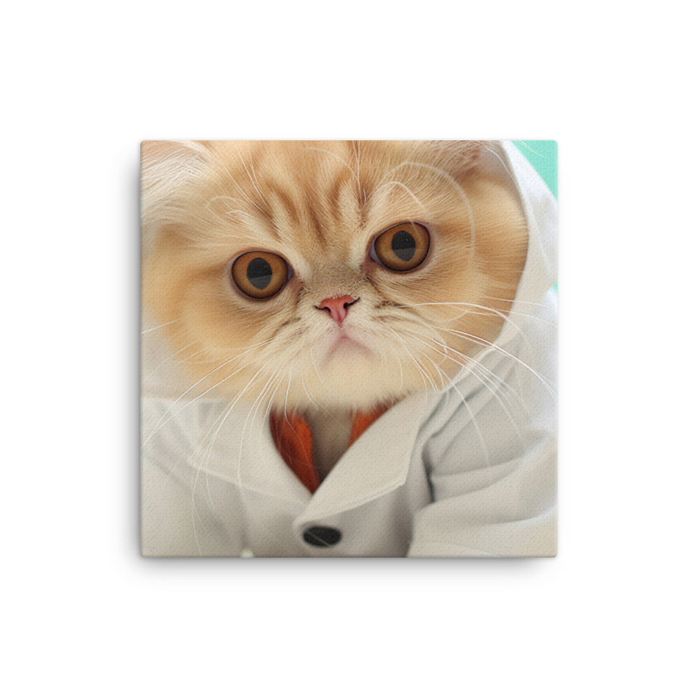 Exotic Shorthair Nurse Canvas - PosterfyAI.com