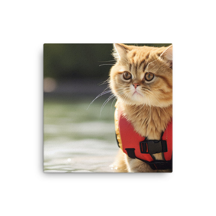 Exotic Shorthair Lifeguard Canvas - PosterfyAI.com