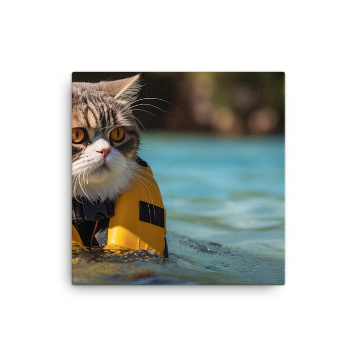 Exotic Shorthair Lifeguard Canvas - PosterfyAI.com