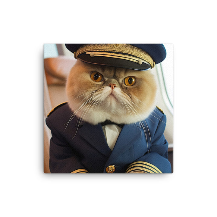 Exotic Shorthair Pilot Canvas - PosterfyAI.com