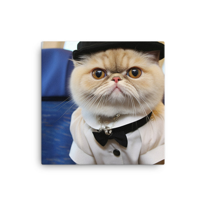 Exotic Shorthair Cabin Crew Canvas - PosterfyAI.com