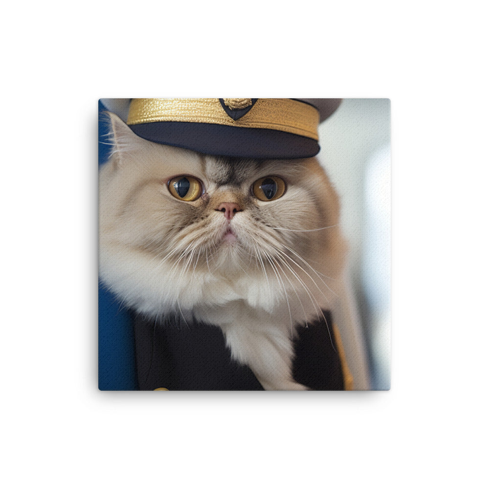 Exotic Shorthair Pilot Canvas - PosterfyAI.com