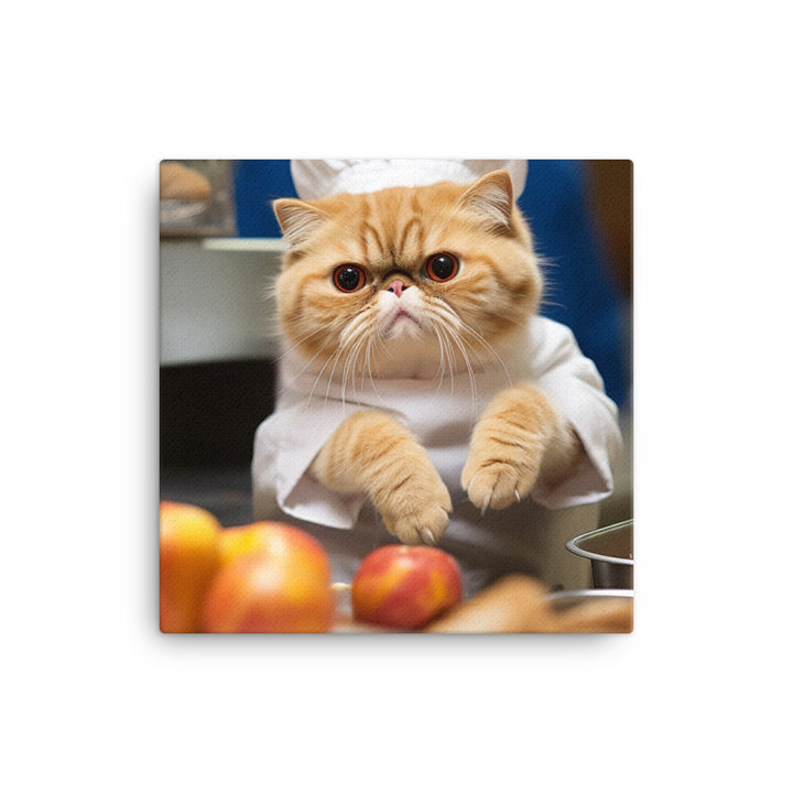 Exotic Shorthair Fast Food Crew Canvas - PosterfyAI.com