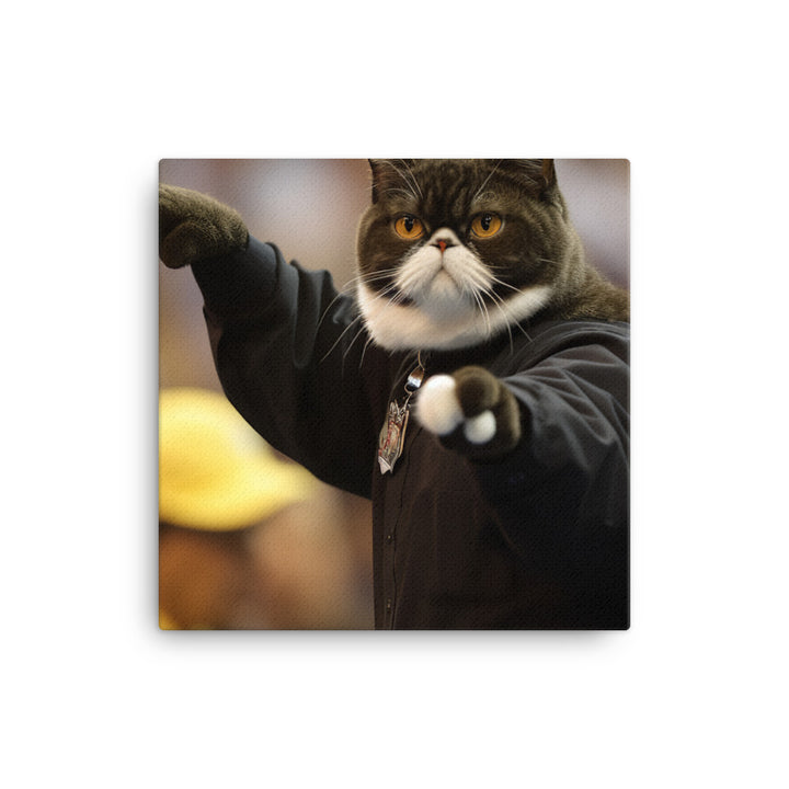 Exotic Shorthair Referee Canvas - PosterfyAI.com