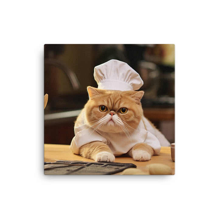 Exotic Shorthair Chef Canvas - PosterfyAI.com