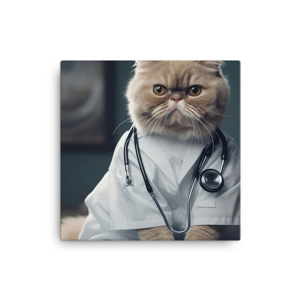 Exotic Shorthair Doctor Canvas - PosterfyAI.com