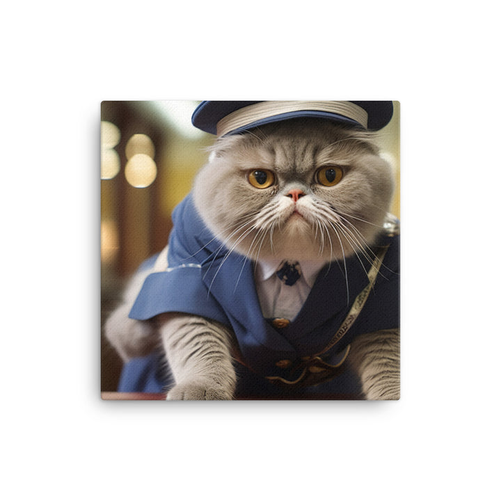 Exotic Shorthair Mail Carrier Canvas - PosterfyAI.com