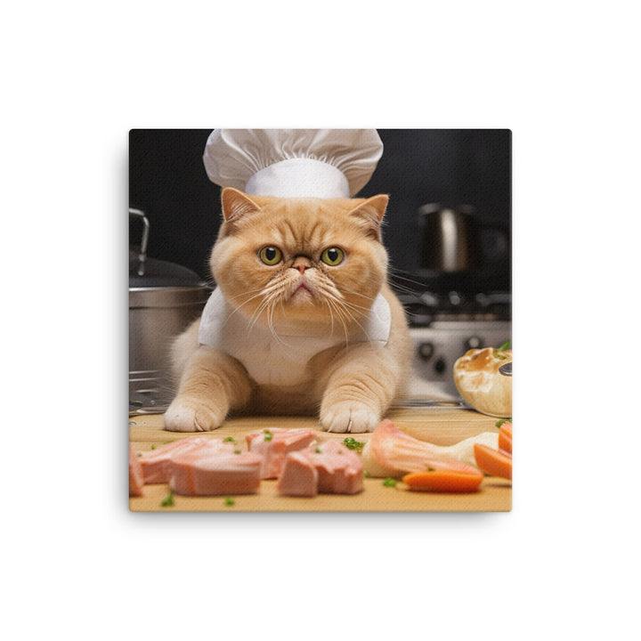 Exotic Shorthair Chef Canvas - PosterfyAI.com