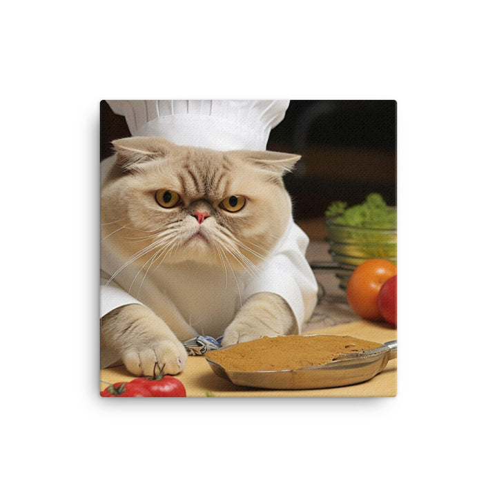 Exotic Shorthair Chef Canvas - PosterfyAI.com