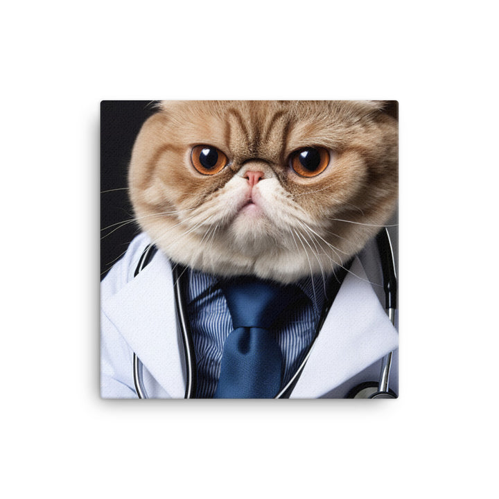 Exotic Shorthair Doctor Canvas - PosterfyAI.com