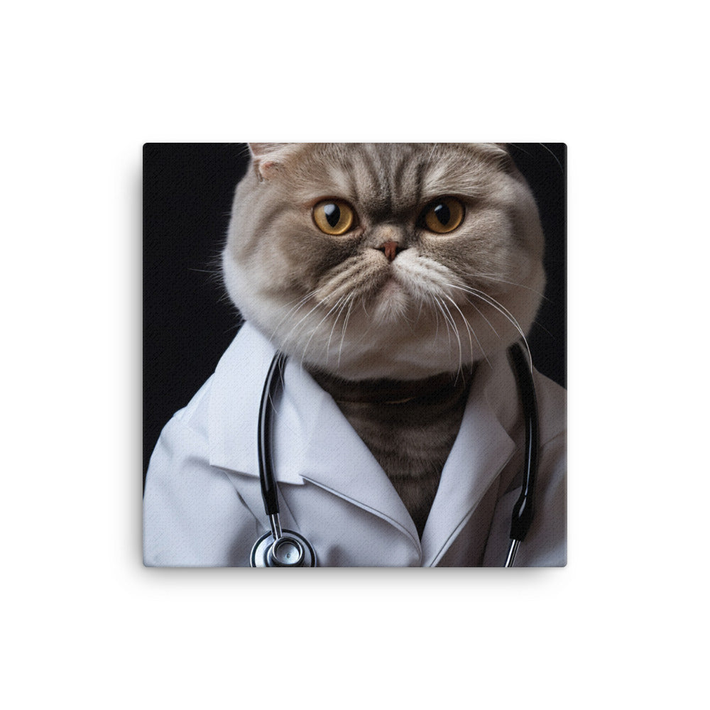 Exotic Shorthair Doctor Canvas - PosterfyAI.com