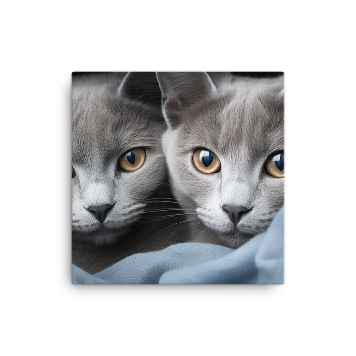 Russian Blue Canvas - PosterfyAI.com