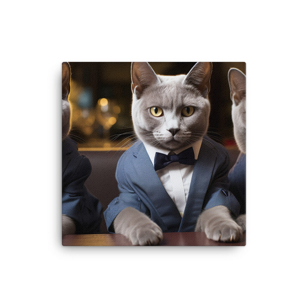 Russian Blue Canvas - PosterfyAI.com