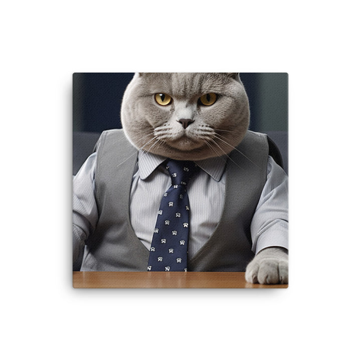 British Shorthair Sales Consultant Canvas - PosterfyAI.com