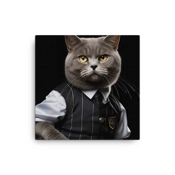 British Shorthair Referee Canvas - PosterfyAI.com