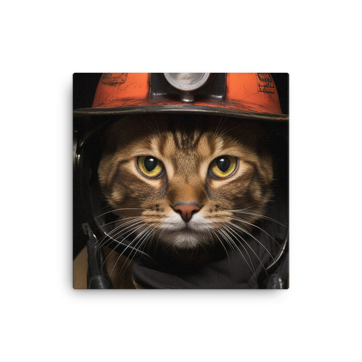 Abyssinian Firefighter Canvas - PosterfyAI.com