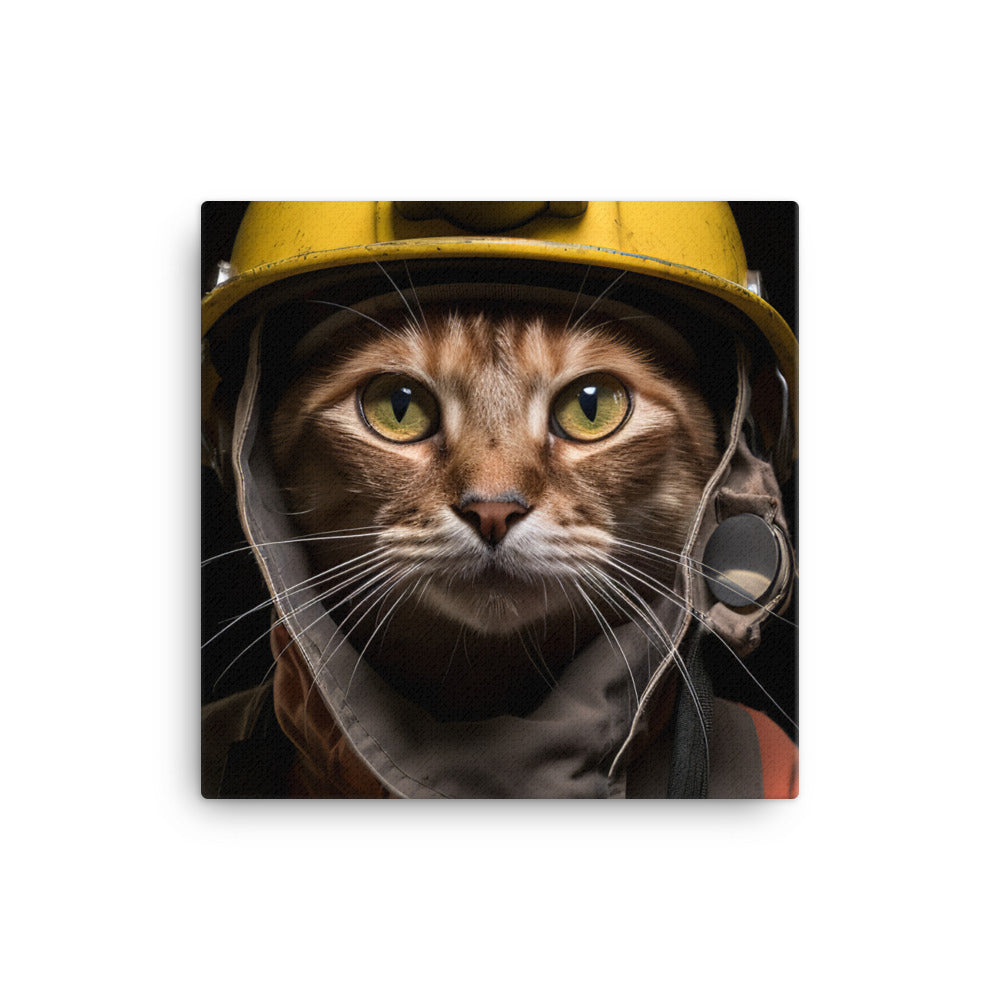 Abyssinian Firefighter Canvas - PosterfyAI.com