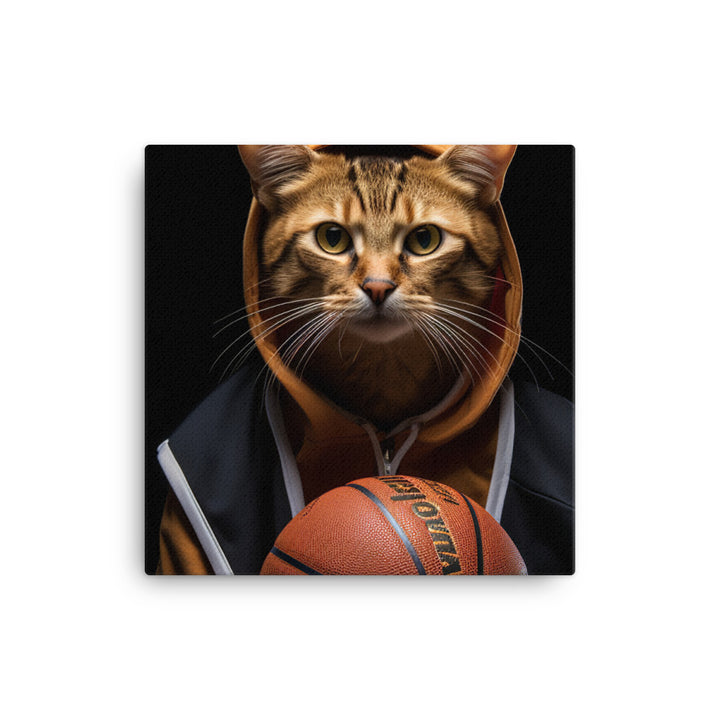 Abyssinian Basketball Player Canvas - PosterfyAI.com