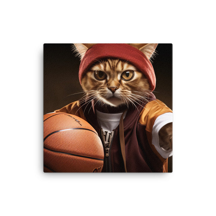 Abyssinian Basketball Player Canvas - PosterfyAI.com