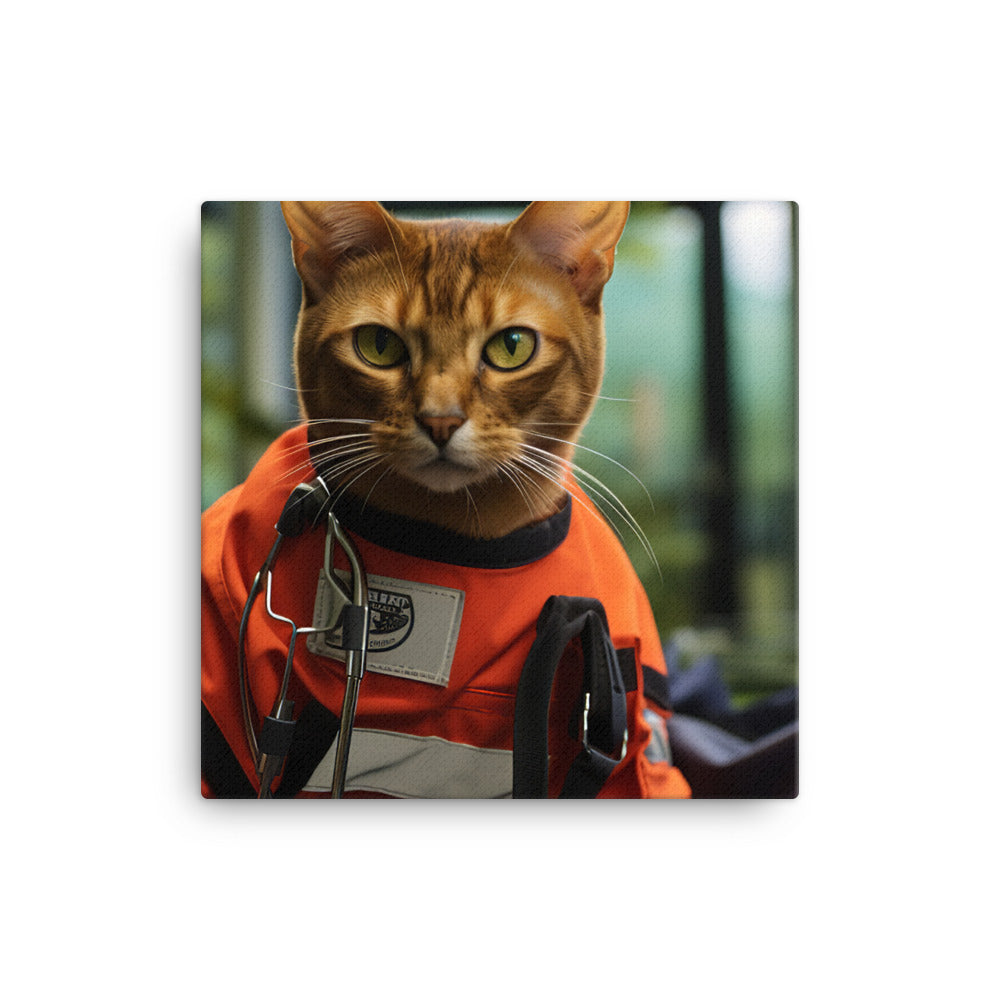 Abyssinian Paramedic Canvas - PosterfyAI.com