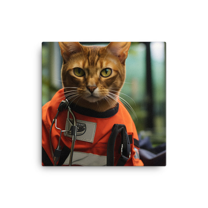 Abyssinian Paramedic Canvas - PosterfyAI.com