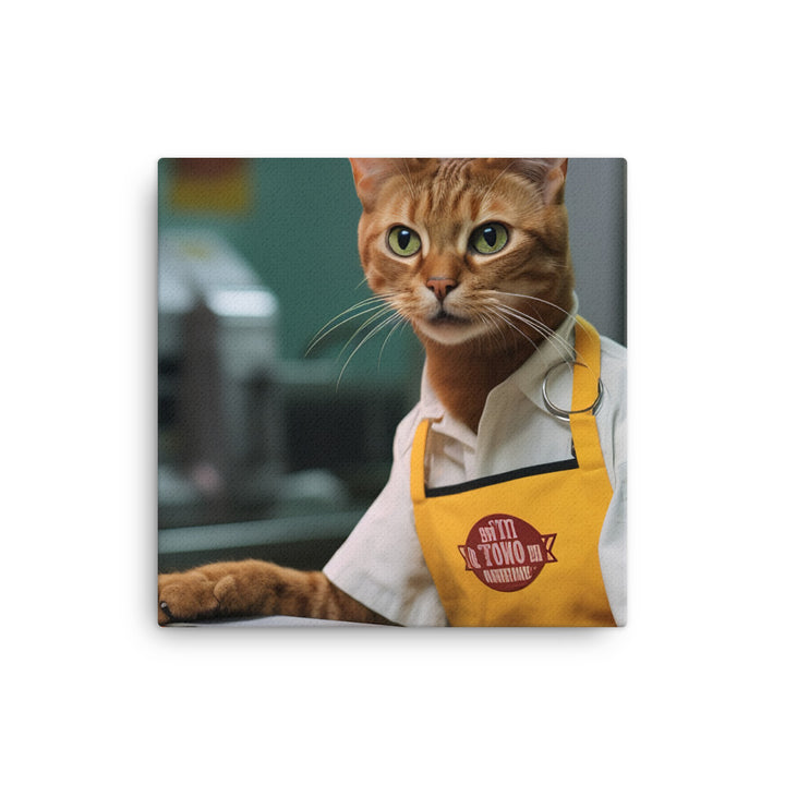 Abyssinian Fast Food Crew Canvas - PosterfyAI.com