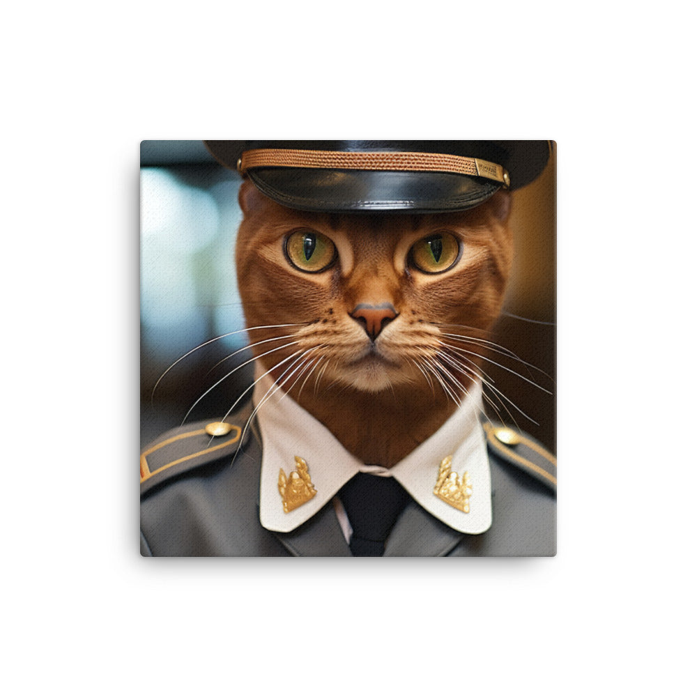 Abyssinian Security Officer Canvas - PosterfyAI.com