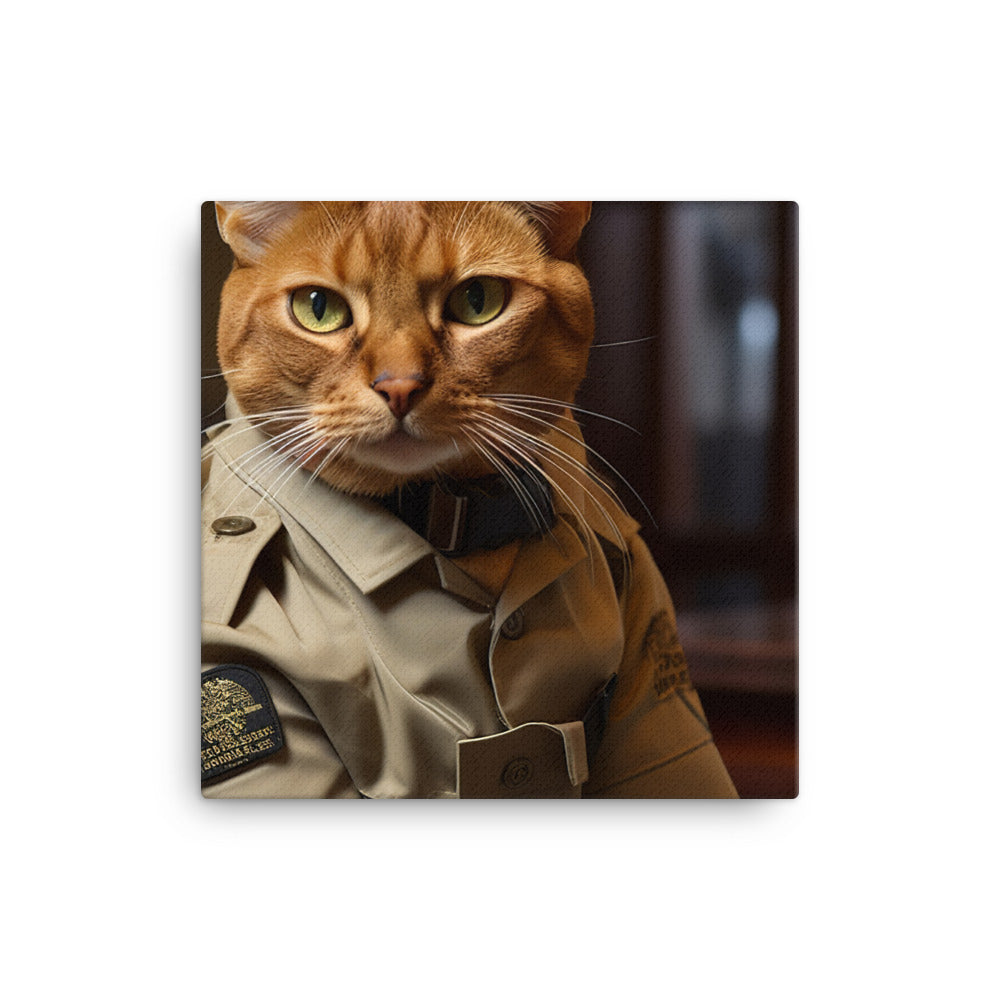 Abyssinian Security Officer Canvas - PosterfyAI.com