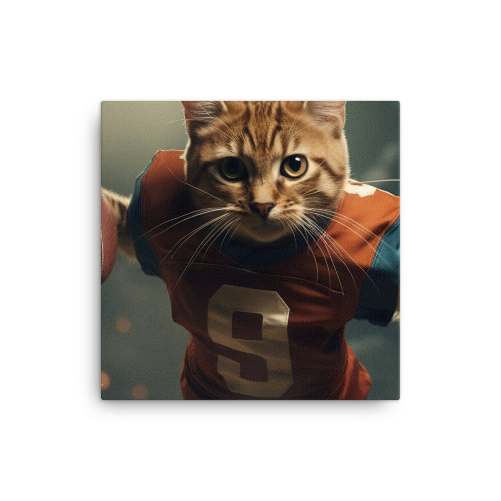 Abyssinian Football Player Canvas - PosterfyAI.com