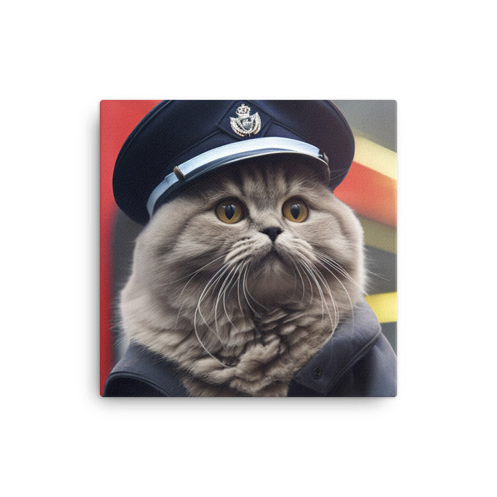 Scottish Fold Transit Operator Canvas - PosterfyAI.com