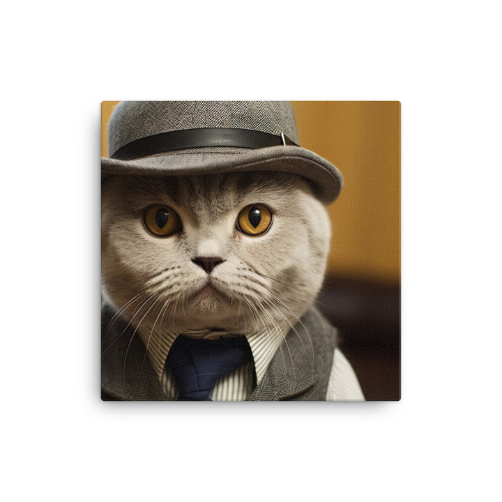 Scottish Fold Sales Consultant Canvas - PosterfyAI.com