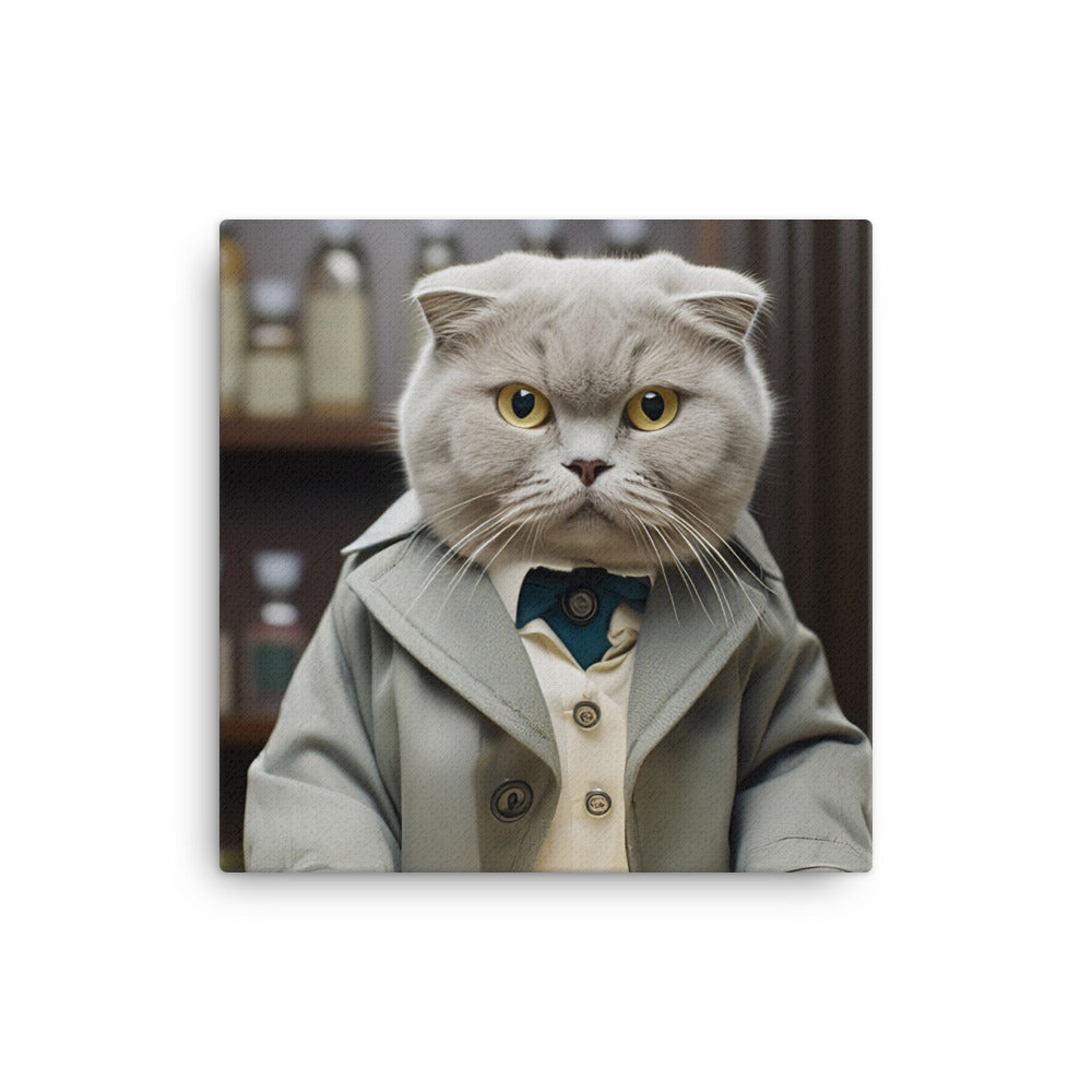 Scottish Fold Pharmacist Canvas - PosterfyAI.com