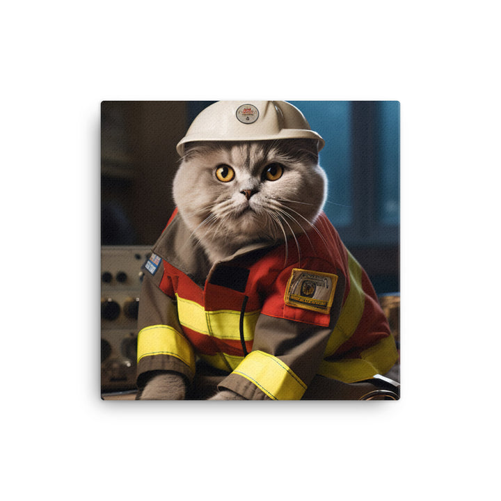 Scottish Fold Paramedic Canvas - PosterfyAI.com