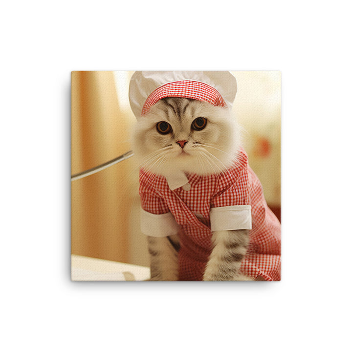 Scottish Fold Nurse Canvas - PosterfyAI.com