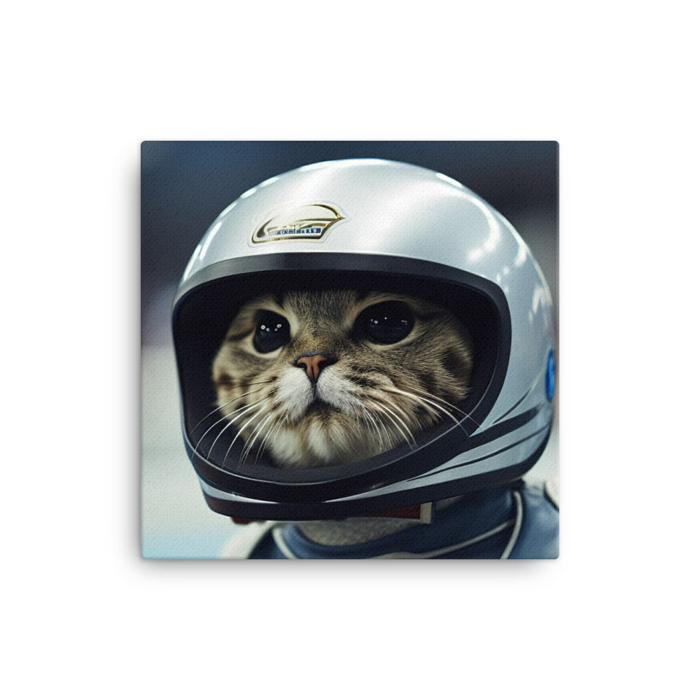 Scottish Fold Motorsport Athlete Canvas - PosterfyAI.com