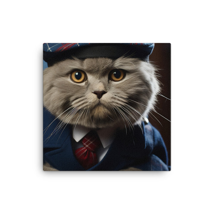 Scottish Fold Mail Carrier Canvas - PosterfyAI.com