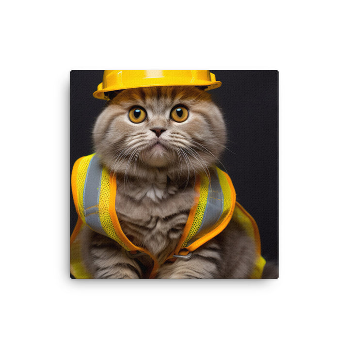 Scottish Fold Contractor Canvas - PosterfyAI.com