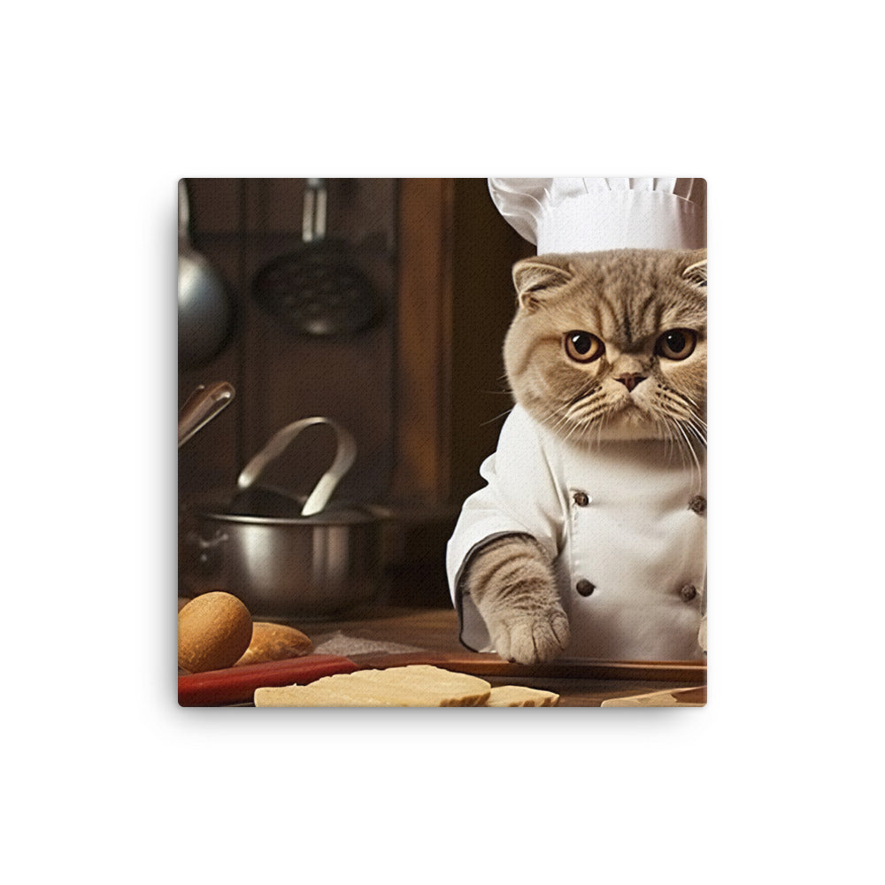 Scottish Fold Chef Canvas - PosterfyAI.com