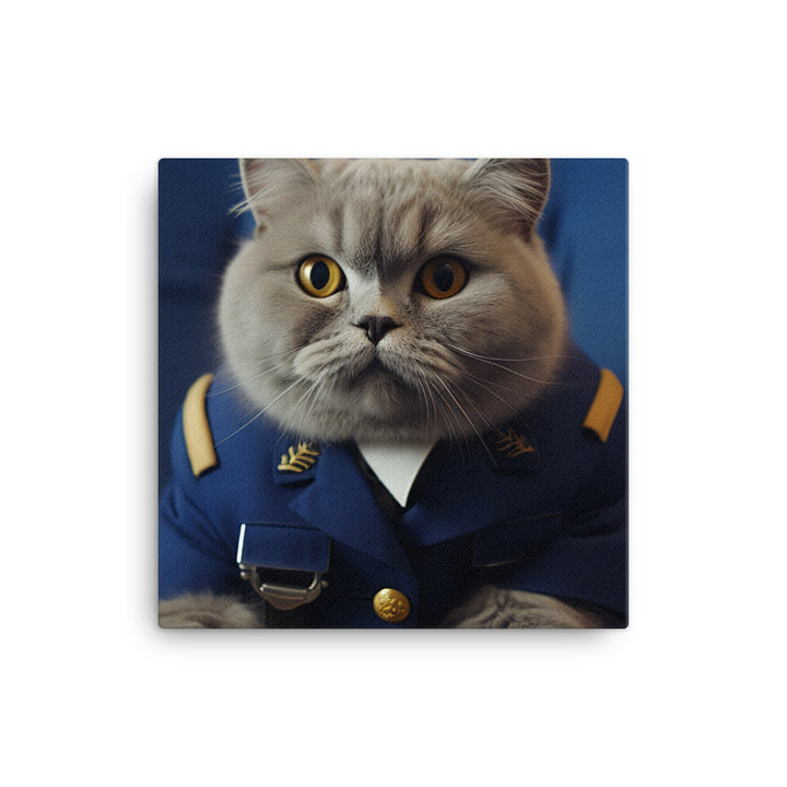 Scottish Fold Cabin Crew Canvas - PosterfyAI.com