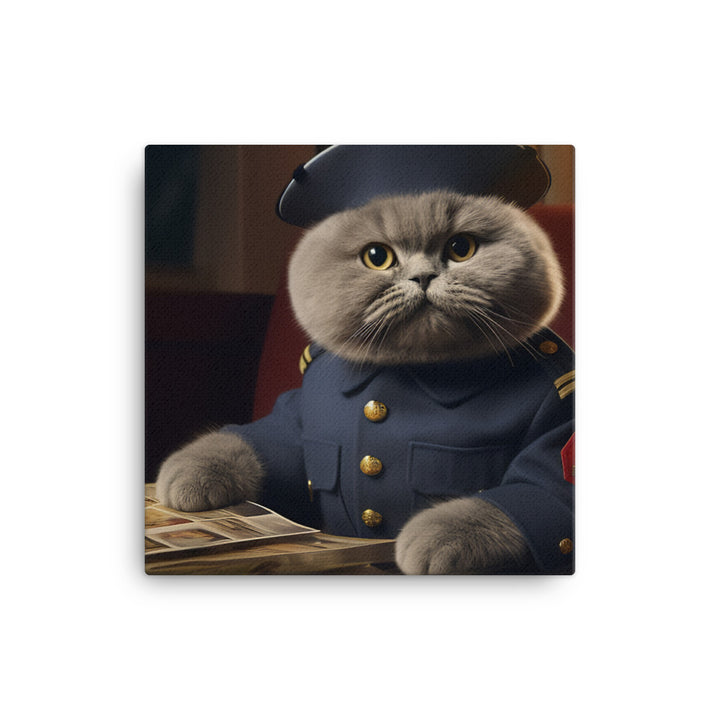 Scottish Fold Cabin Crew Canvas - PosterfyAI.com