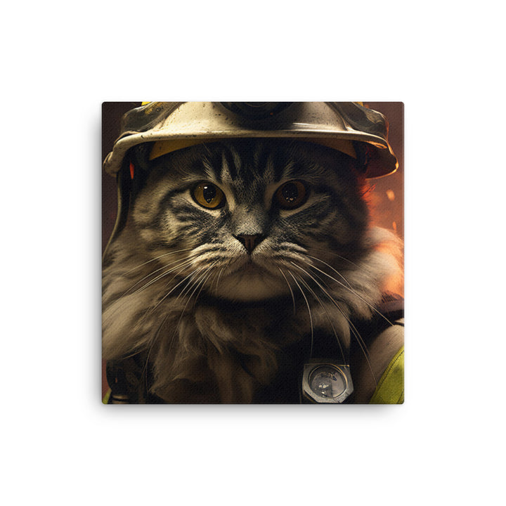 Persian Firefighter Canvas - PosterfyAI.com